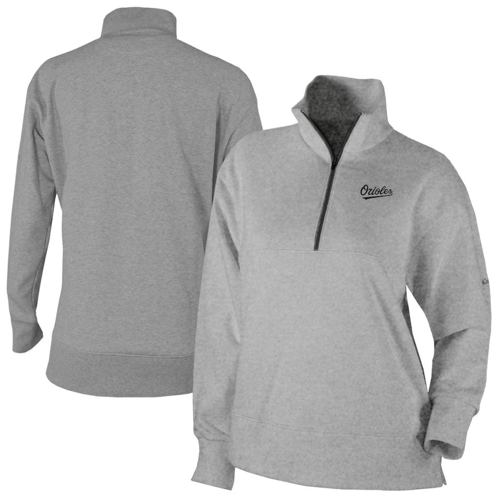 Baltimore Orioles Columbia Women's Birchwood Hills Quarter-Zip Pullover - Gray Pullover