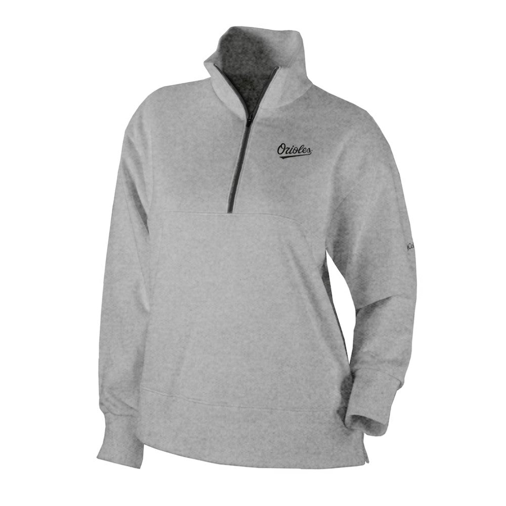 Baltimore Orioles Columbia Women's Birchwood Hills Quarter-Zip Pullover - Gray Pullover