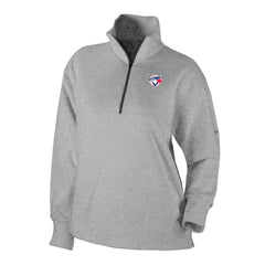 Toronto Blue Jays Columbia Women's Birchwood Hills Quarter-Zip Pullover - Gray Pullover