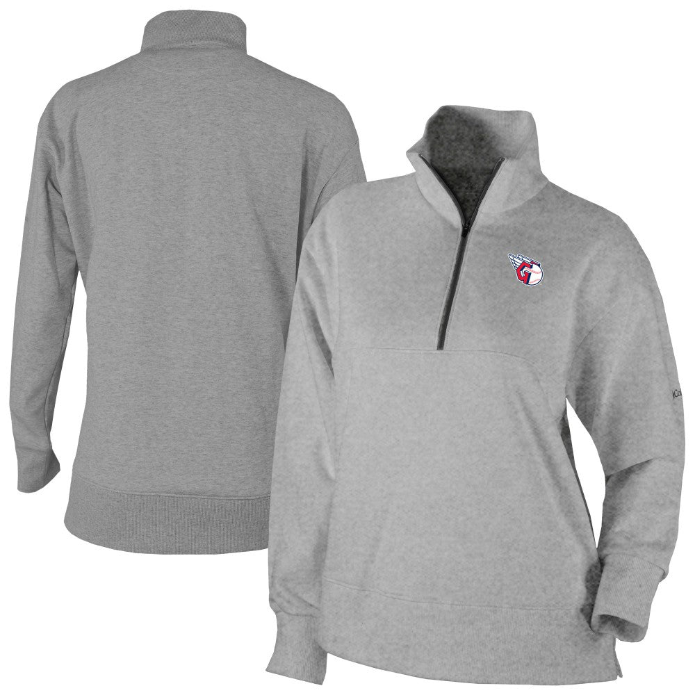 Cleveland Guardians Columbia Women's Birchwood Hills Quarter-Zip Pullover - Gray Pullover