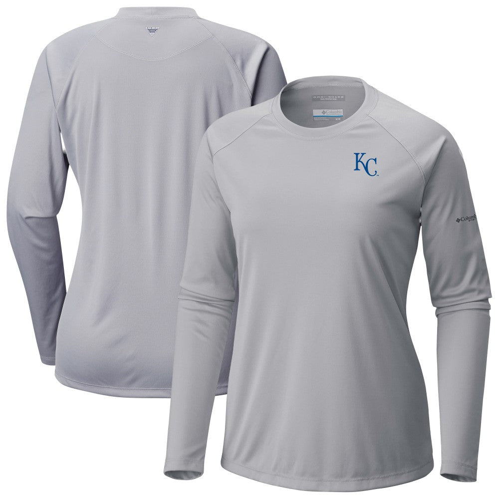 Kansas City Royals Columbia Tidal Tee II Long Sleeve T-Shirt - Gray T-shirts