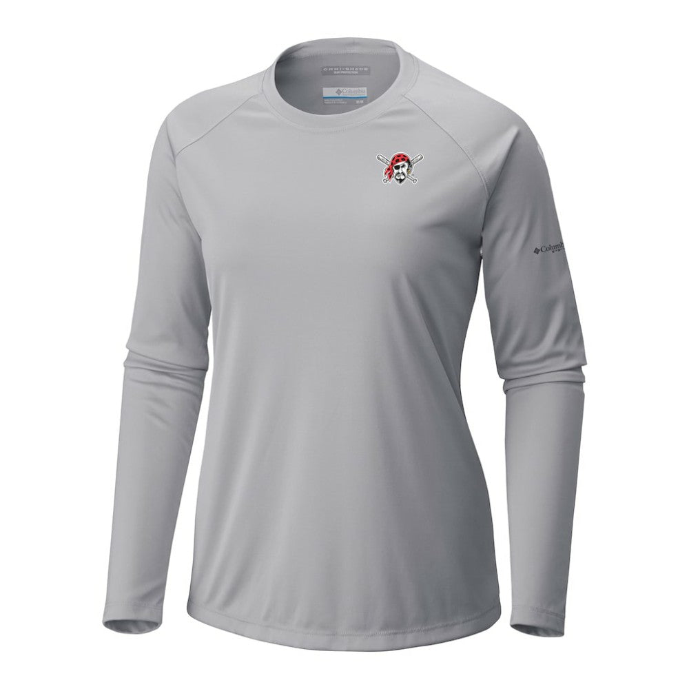 Pittsburgh Pirates Columbia Tidal Tee II Long Sleeve T-Shirt - Gray T-shirts