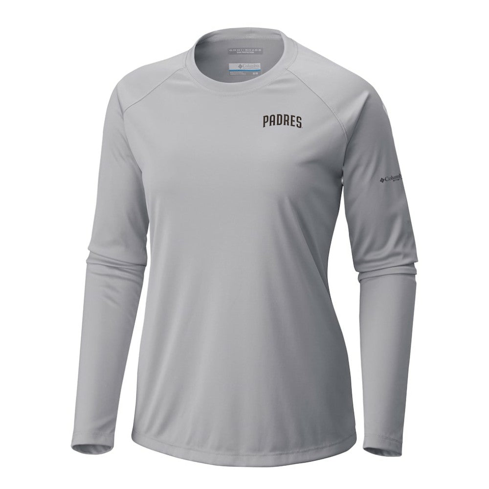 San Diego Padres Columbia Tidal Tee II Long Sleeve T-Shirt - Gray T-shirts