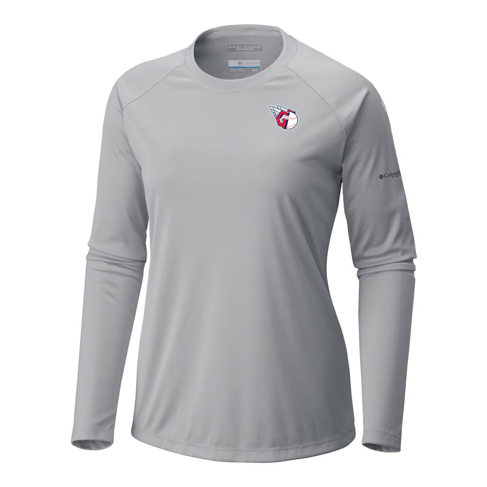 Cleveland Guardians Columbia Tidal Tee II Long Sleeve T-Shirt - Gray T-shirts