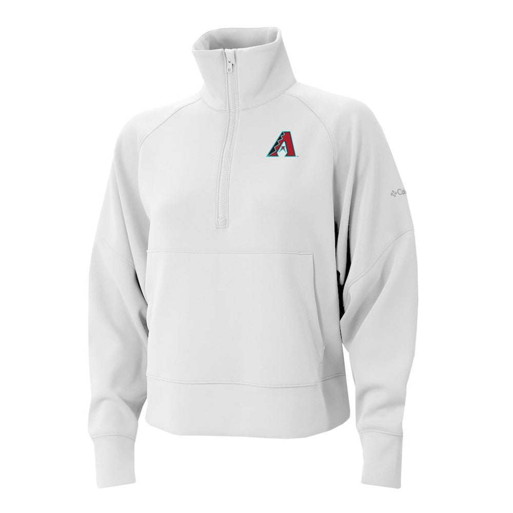 Arizona Diamondbacks Columbia Women's Wickhams Hills Raglan Omni-Wick Quarter-Zip Pullover - White Pullover