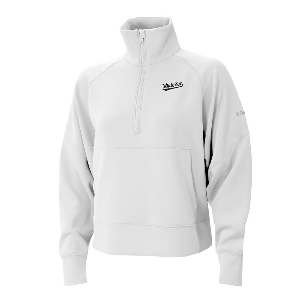 Chicago White Sox Columbia Women's Wickhams Hills Raglan Omni-Wick Quarter-Zip Pullover - White Pullover