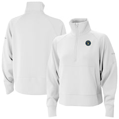 Milwaukee Brewers Columbia Women's Wickhams Hills Raglan Omni-Wick Quarter-Zip Pullover - White Pullover