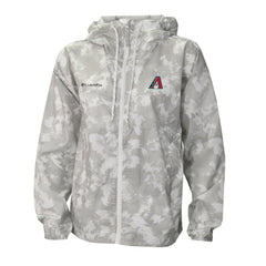 Arizona Diamondbacks Columbia Women's Flash Challenger Full-Zip Hoodie Windbreaker Jacket - Gray/White Jackets