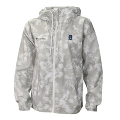 Detroit Tigers Columbia Women's Flash Challenger Full-Zip Hoodie Windbreaker Jacket - Gray/White Jackets