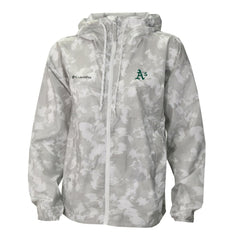 Athletics Columbia Women's Flash Challenger Full-Zip Hoodie Windbreaker Jacket - Gray/White Jackets
