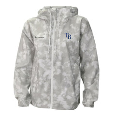 Tampa Bay Rays Columbia Women's Flash Challenger Full-Zip Hoodie Windbreaker Jacket - Gray/White Jackets