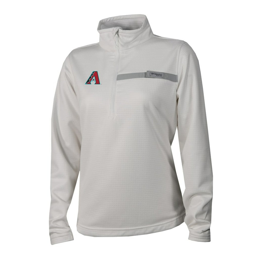 Arizona Diamondbacks Columbia Women's Skiff Guide Fleece Half-Zip Pullover Jacket - White Jackets