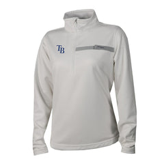 Tampa Bay Rays Columbia Women's Skiff Guide Fleece Half-Zip Pullover Jacket - White Jackets