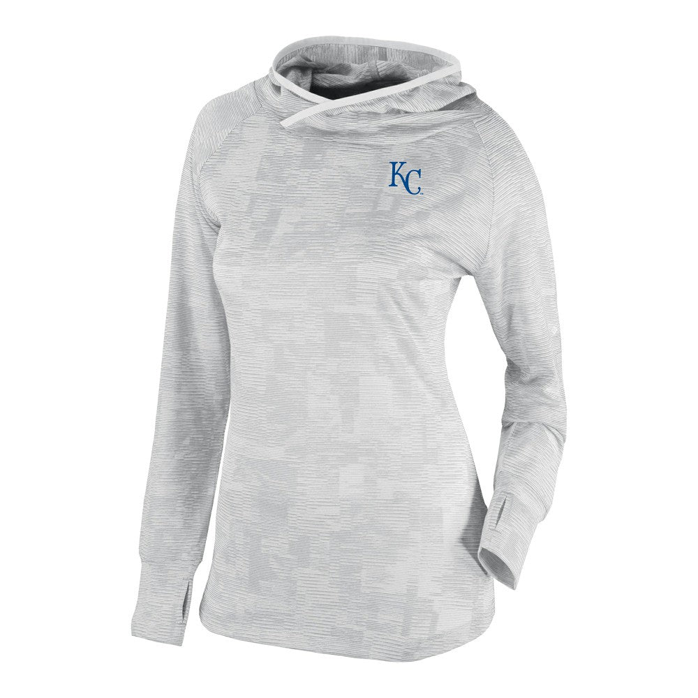 Kansas City Royals Columbia Women's Omni-Wick Sunday Ball Raglan Pullover Hoodie - White Hoodies