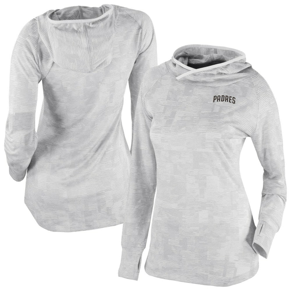 San Diego Padres Columbia Women's Omni-Wick Sunday Ball Raglan Pullover Hoodie - White Hoodies
