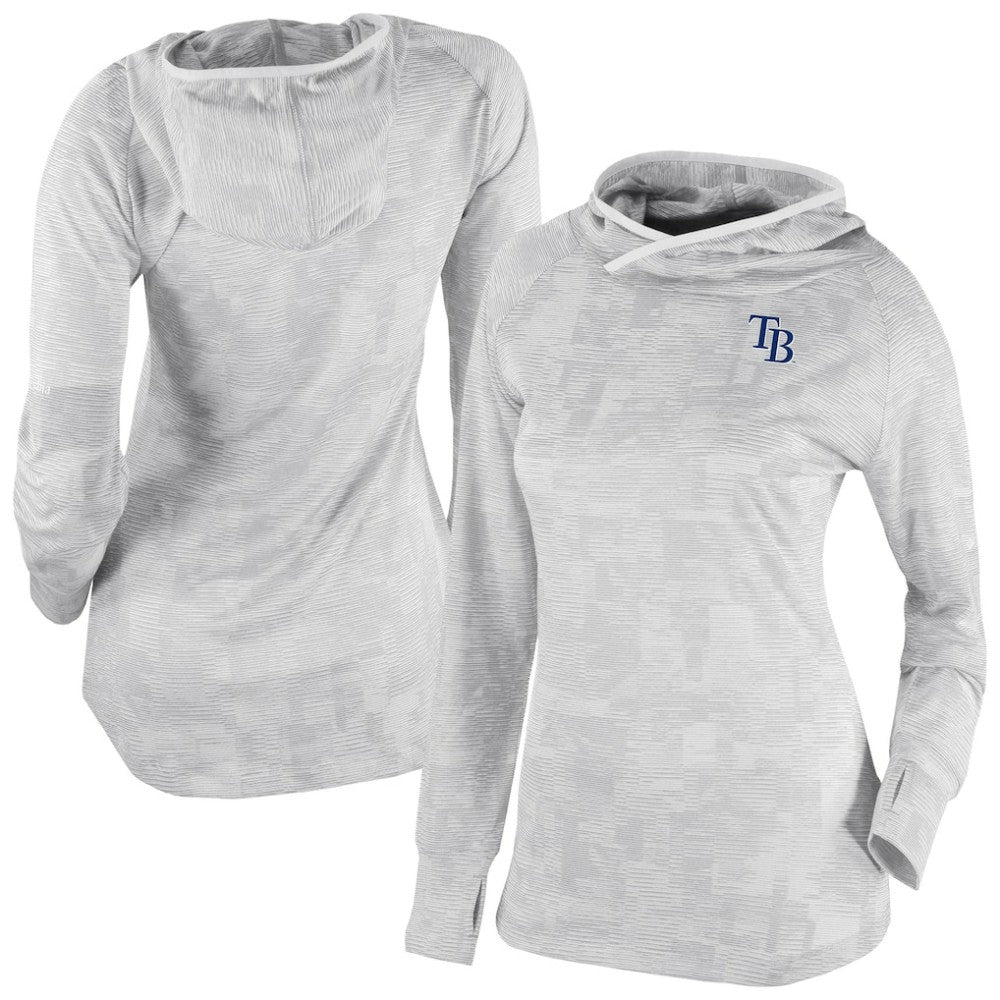 Tampa Bay Rays Columbia Women's Omni-Wick Sunday Ball Raglan Pullover Hoodie - White Hoodies