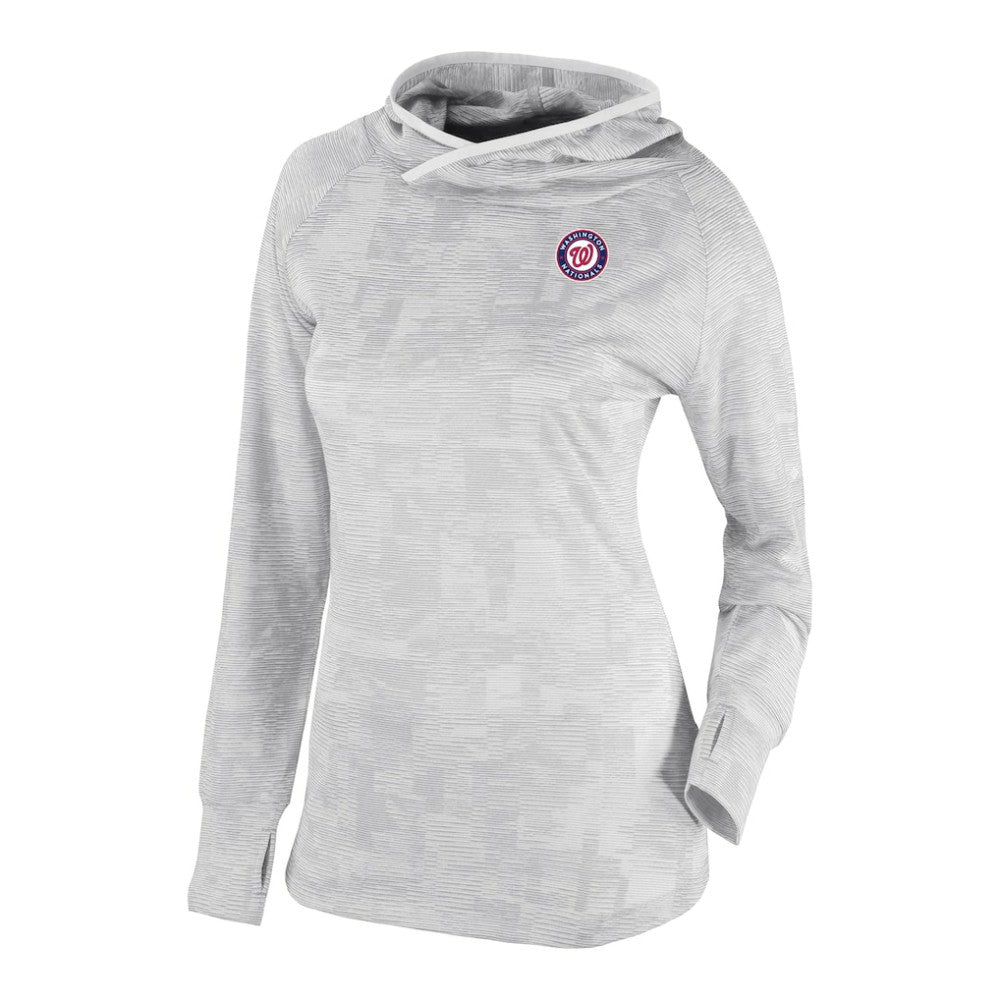 Washington Nationals Columbia Women's Omni-Wick Sunday Ball Raglan Pullover Hoodie - White Hoodies