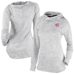 Cincinnati Reds Columbia Women's Omni-Wick Sunday Ball Raglan Pullover Hoodie - White Hoodies