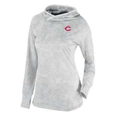Cincinnati Reds Columbia Women's Omni-Wick Sunday Ball Raglan Pullover Hoodie - White Hoodies