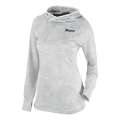 Miami Marlins Columbia Women's Omni-Wick Sunday Ball Raglan Pullover Hoodie - White Hoodies