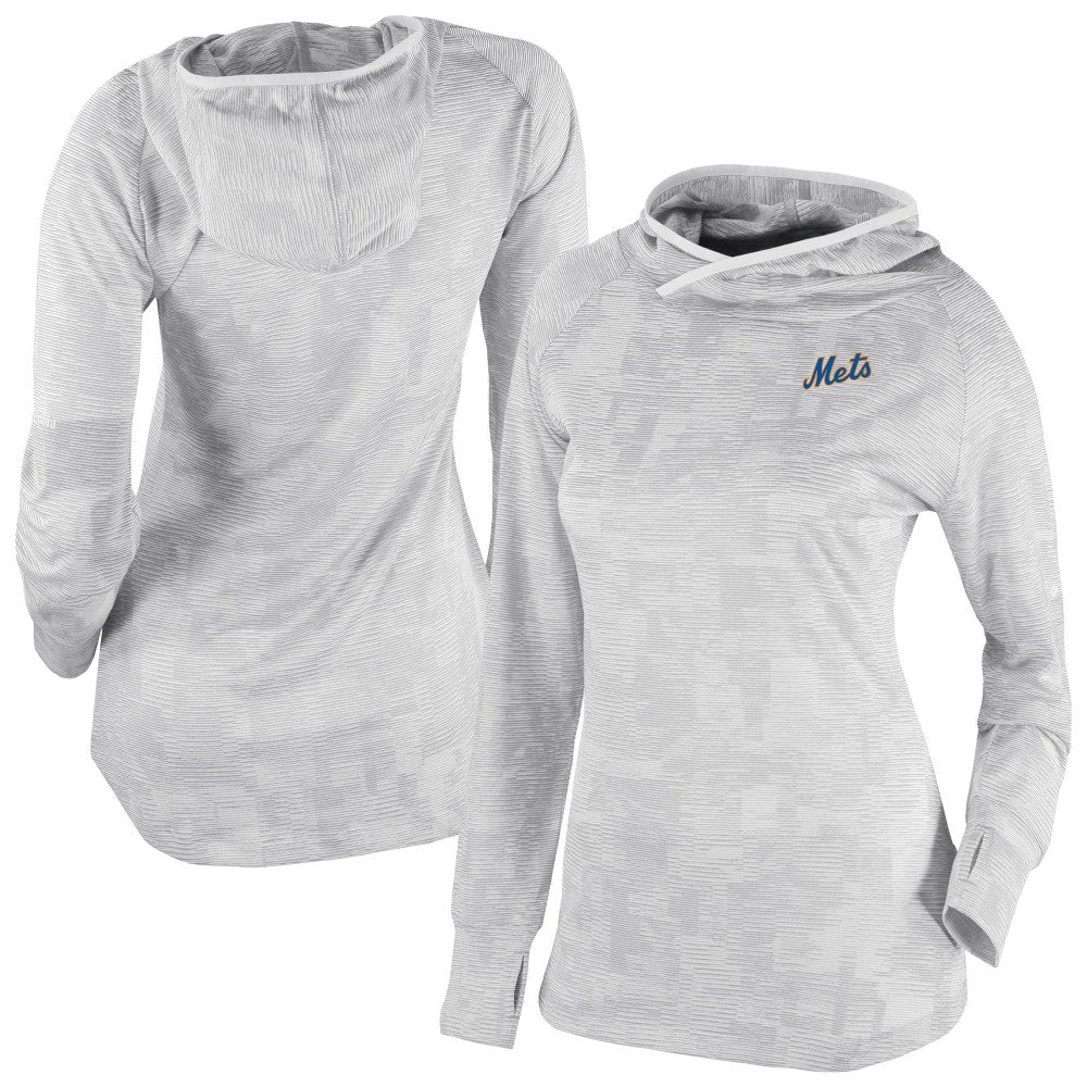 New York Mets Columbia Women's Omni-Wick Sunday Ball Raglan Pullover Hoodie - White Hoodies