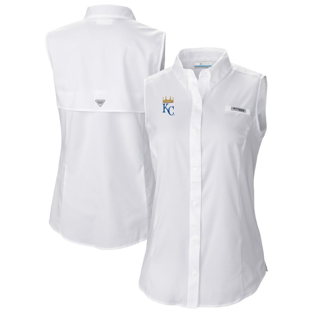 Kansas City Royals Columbia Women's Tamiami Sleeveless Shirt - White