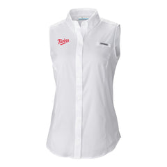 Minnesota Twins Columbia Women's Tamiami Sleeveless Shirt - White