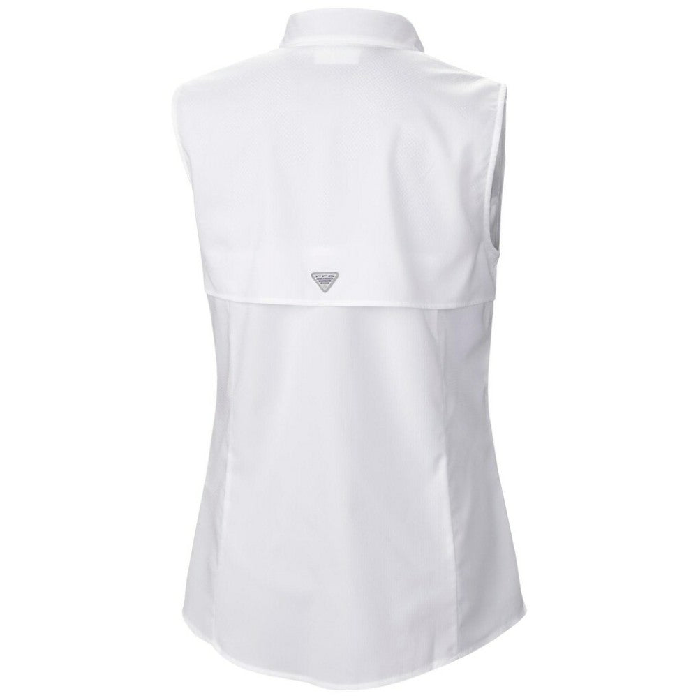 Tampa Bay Rays Columbia Women's Tamiami Sleeveless Shirt - White