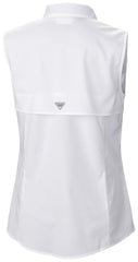Boston Red Sox Columbia Women's Tamiami Sleeveless Shirt - White