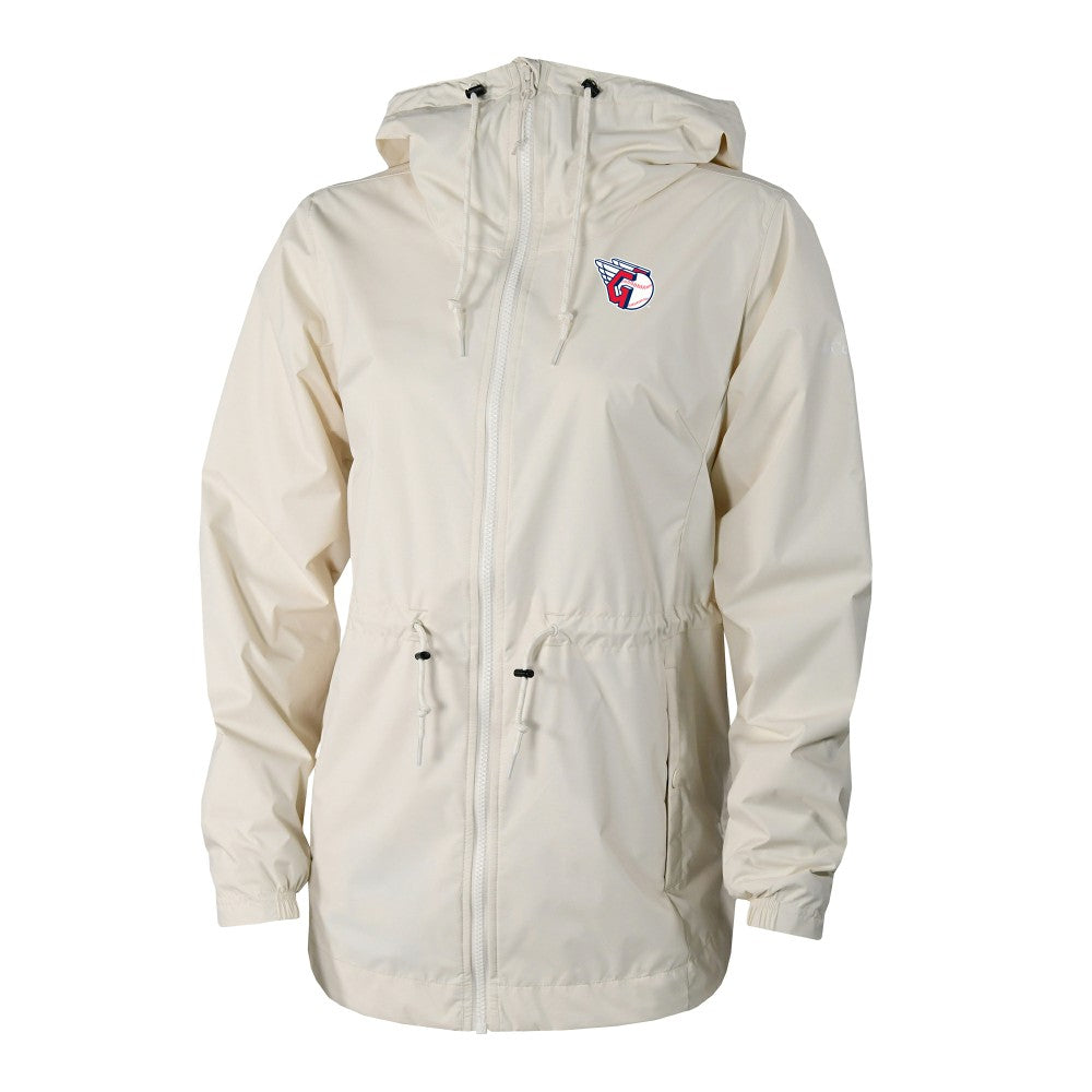 Cleveland Guardians Columbia Women's Lily Park Full-Zip Rain Jacket - Cream Jackets