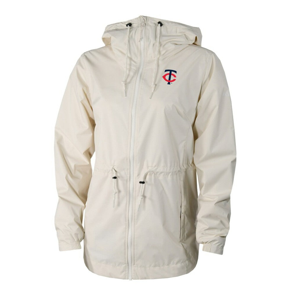 Minnesota Twins Columbia Women's Lily Park Full-Zip Rain Jacket - Cream Jackets