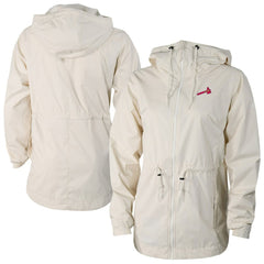 Atlanta Braves Columbia Women's Lily Park Full-Zip Rain Jacket - Cream Jackets