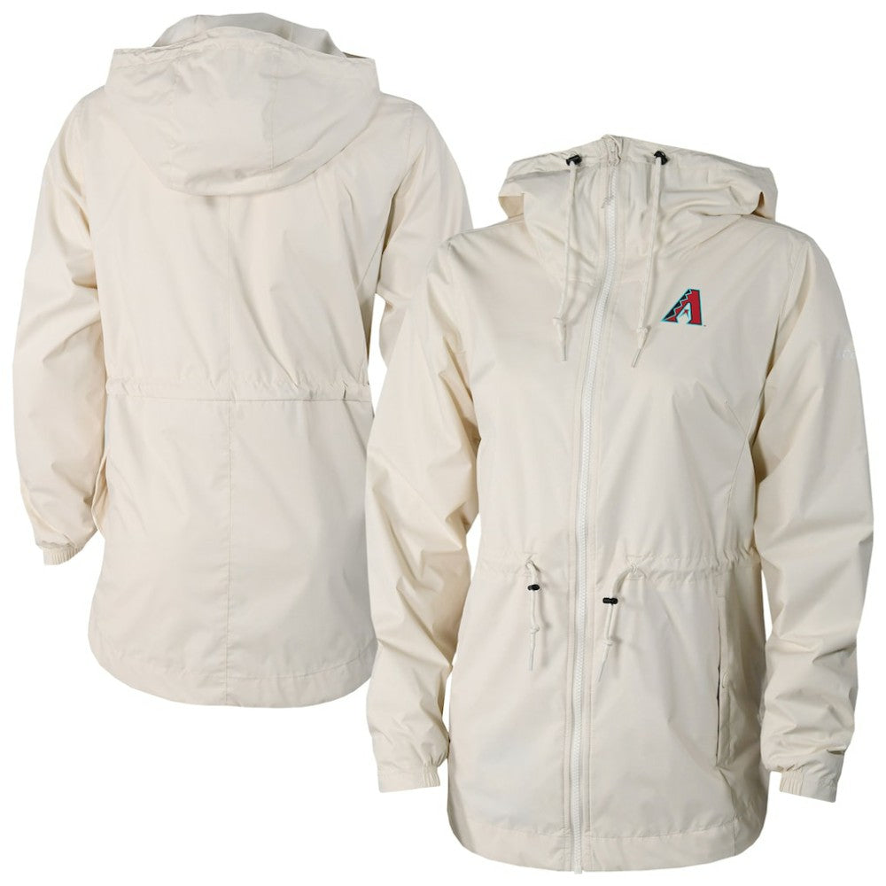 Arizona Diamondbacks Columbia Women's Lily Park Full-Zip Rain Jacket - Cream Jackets