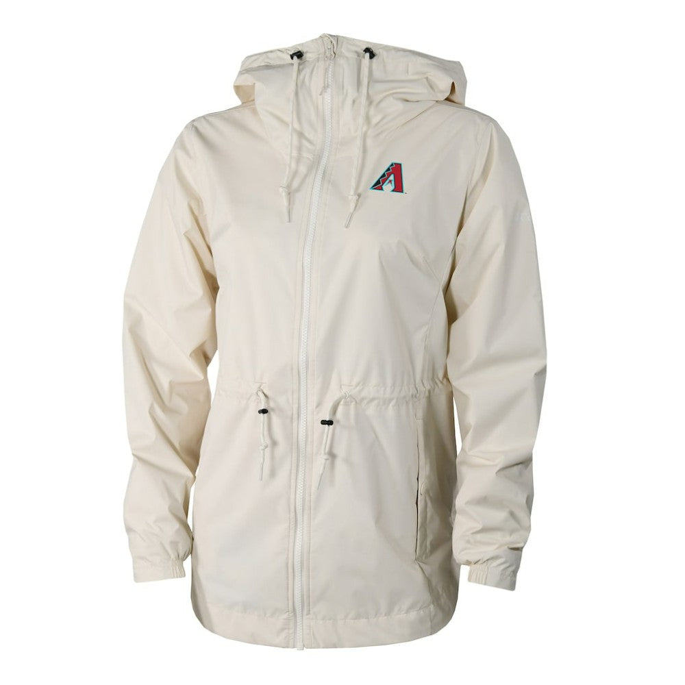 Arizona Diamondbacks Columbia Women's Lily Park Full-Zip Rain Jacket - Cream Jackets