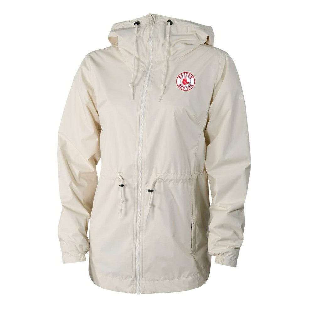 Boston Red Sox Columbia Women's Lily Park Full-Zip Rain Jacket - Cream Jackets
