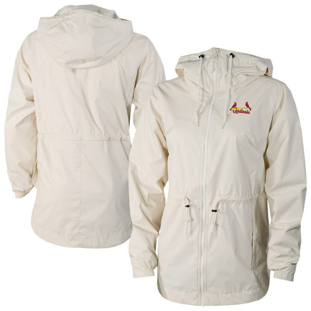 St. Louis Cardinals Columbia Women's Lily Park Full-Zip Rain Jacket - Cream Jackets