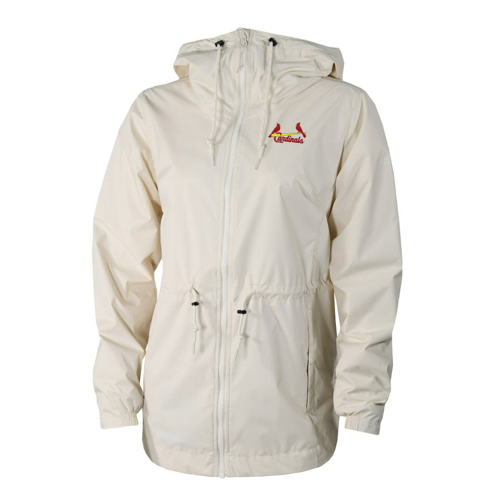 St. Louis Cardinals Columbia Women's Lily Park Full-Zip Rain Jacket - Cream Jackets