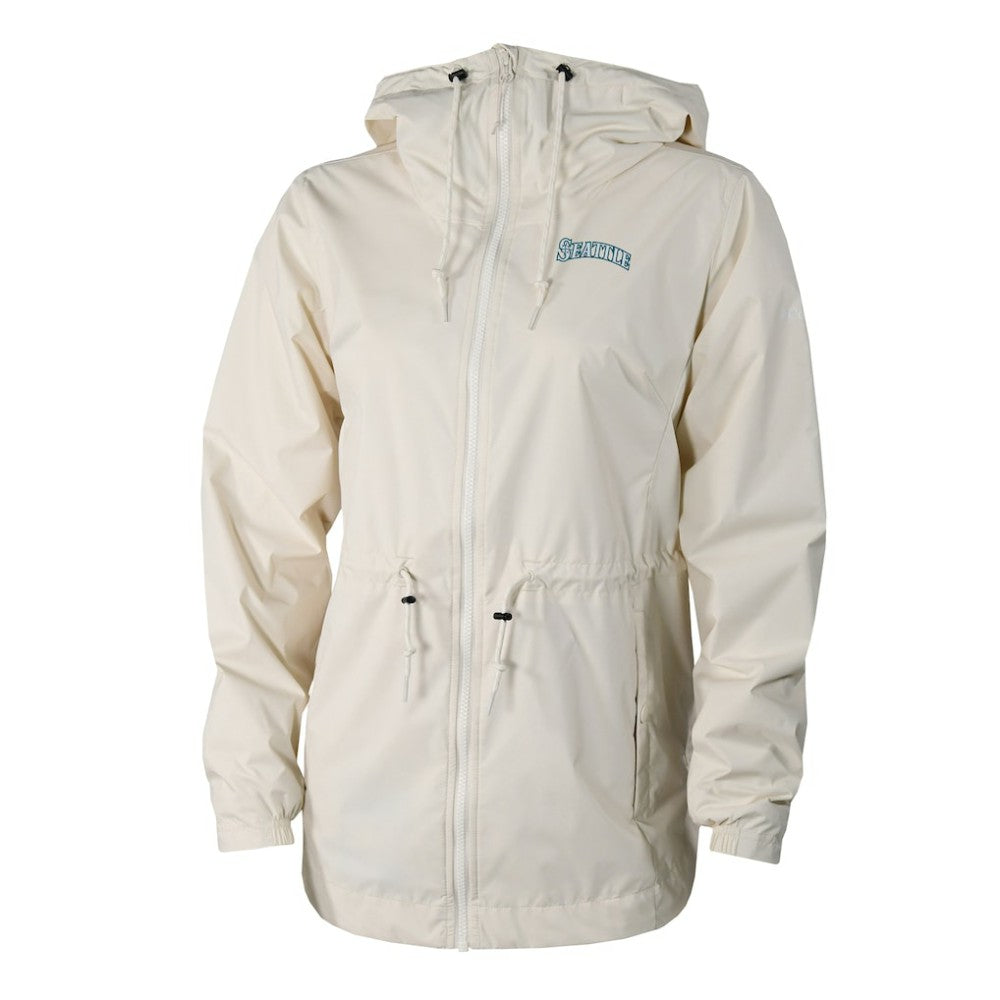 Seattle Mariners Columbia Women's Lily Park Full-Zip Rain Jacket - Cream Jackets