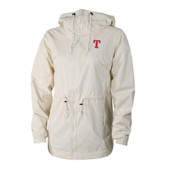 Texas Rangers Columbia Women's Lily Park Full-Zip Rain Jacket - Cream Jackets