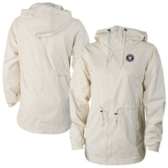 Houston Astros Columbia Women's Lily Park Full-Zip Rain Jacket - Cream Jackets