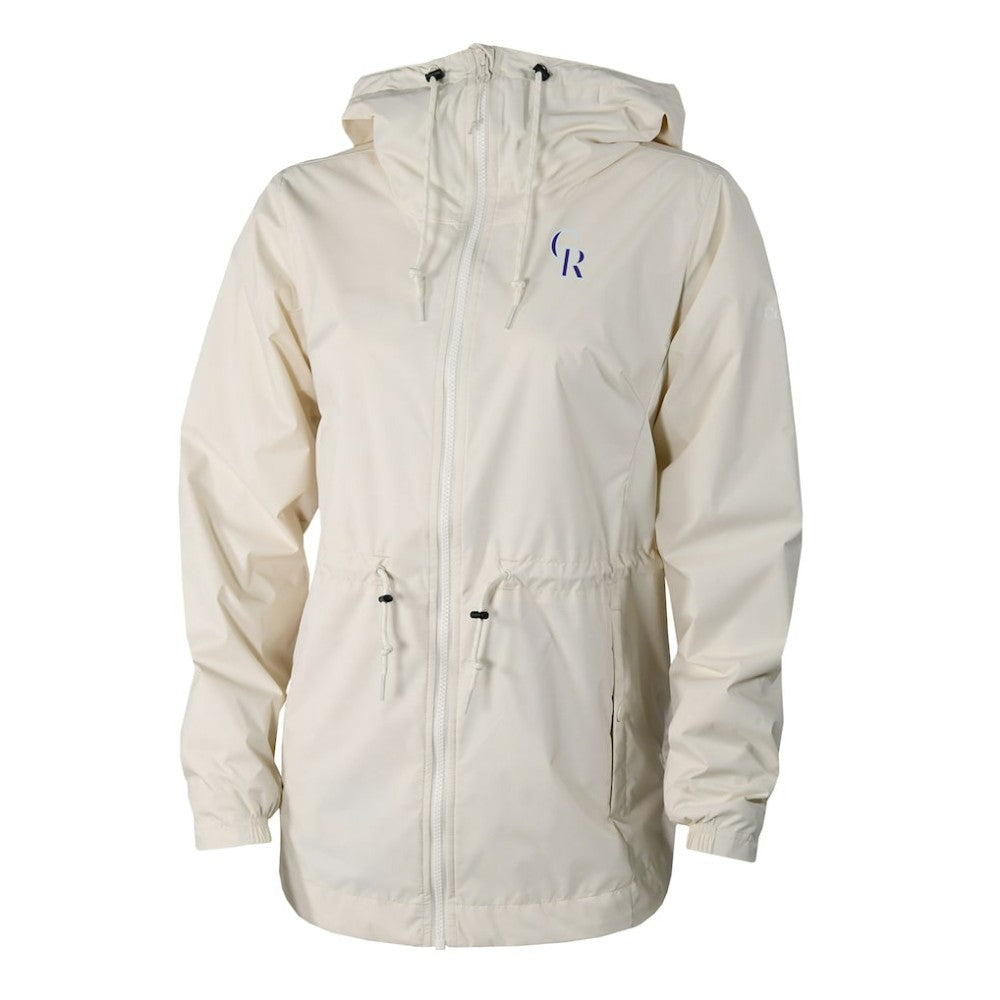 Colorado Rockies Columbia Women's Lily Park Full-Zip Rain Jacket - Cream Jackets