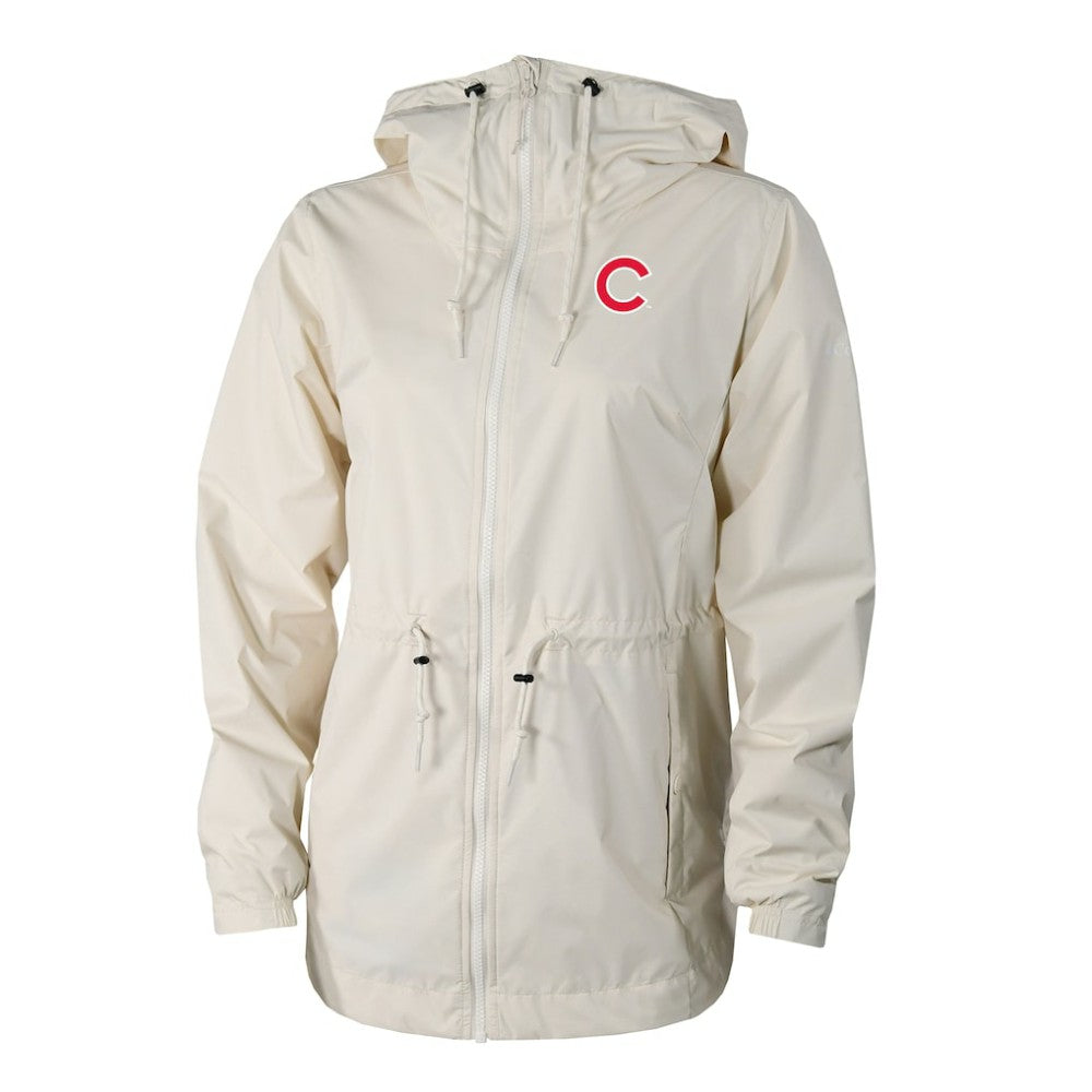 Chicago Cubs Columbia Women's Lily Park Full-Zip Rain Jacket - Cream Jackets