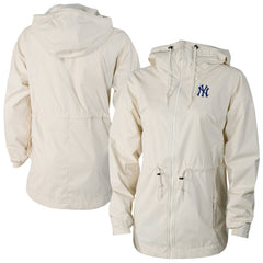 New York Yankees Columbia Women's Lily Park Full-Zip Rain Jacket - Cream Jackets