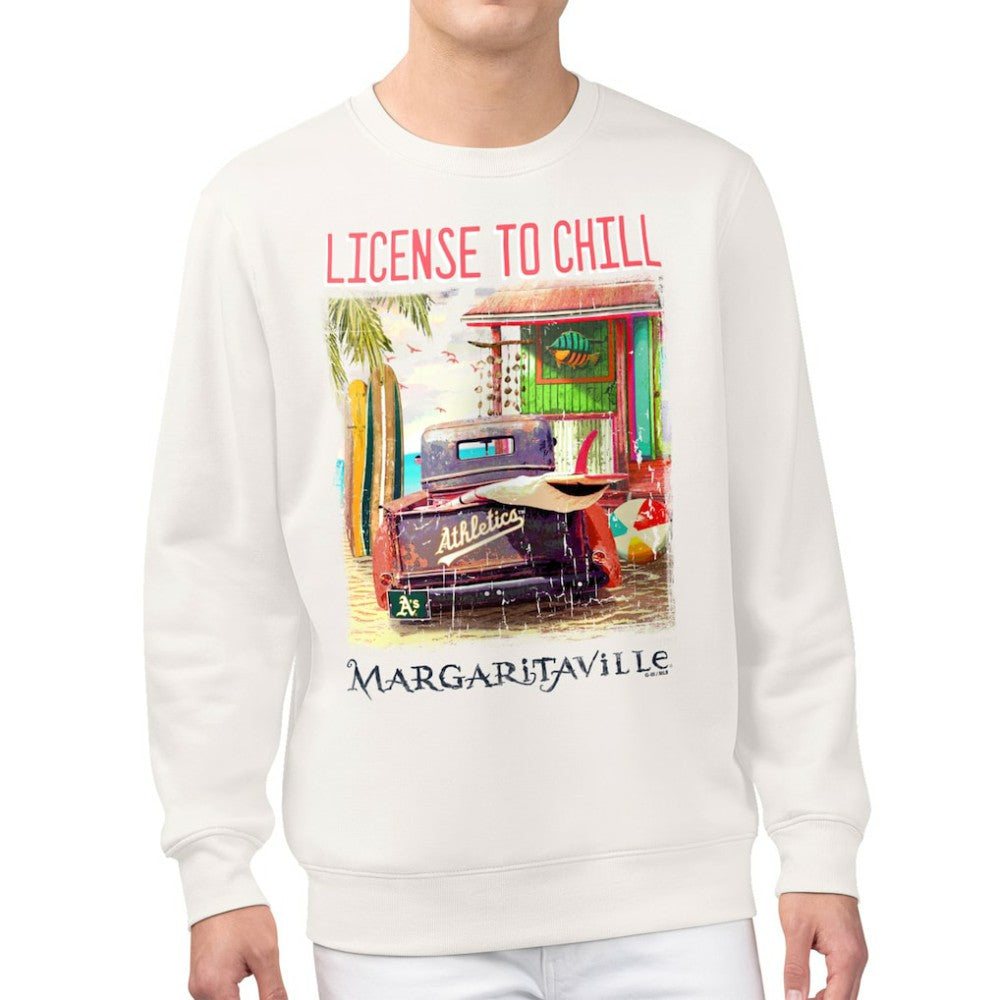 Athletics Margaritaville License to Chill Fleece Sweatshirt - Cream Sweatshirts