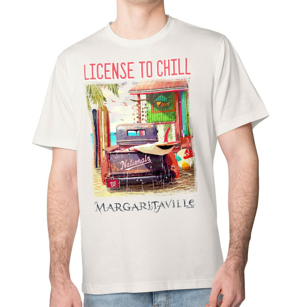Washington Nationals Margaritaville License to Chill T-Shirt - Cream T-shirts