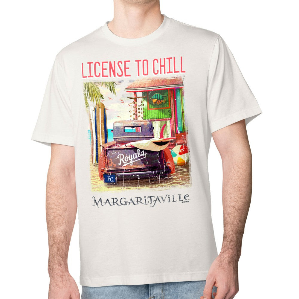 Kansas City Royals Margaritaville License to Chill T-Shirt - Cream T-shirts