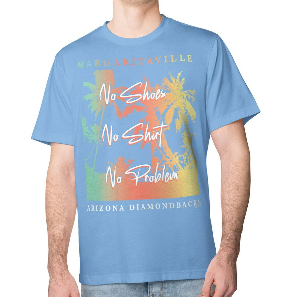 Arizona Diamondbacks Margaritaville No Shirt, No Shoes, No Problem T-Shirt - Blue T-shirts