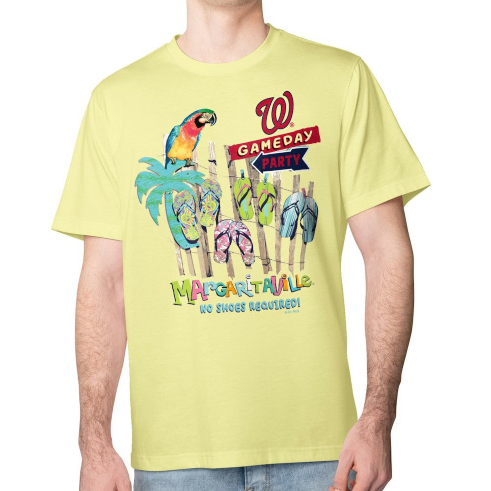 Washington Nationals Margaritaville Gameday Party T-Shirt - Yellow T-shirts