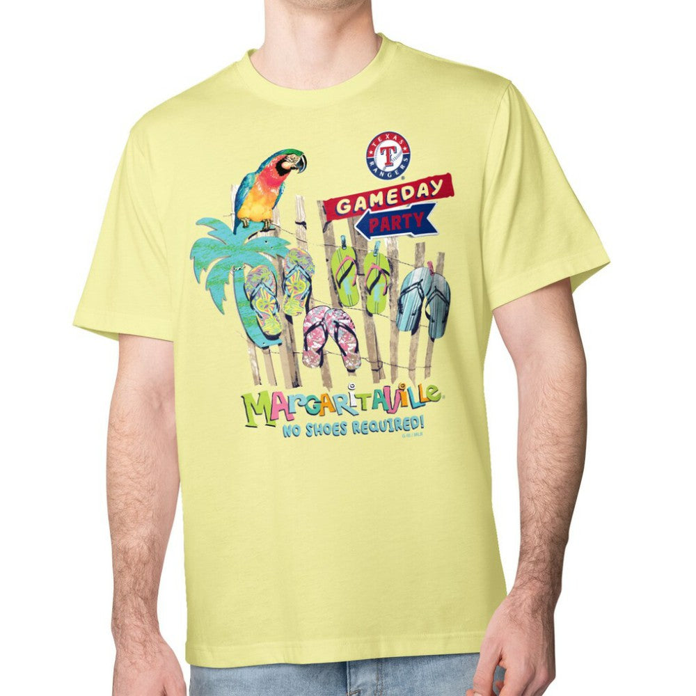 Texas Rangers Margaritaville Gameday Party T-Shirt - Yellow T-shirts