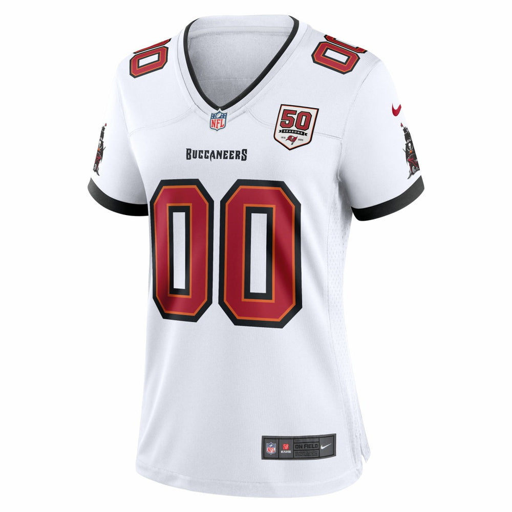 Tampa Bay Buccaneers Women's 50th Season Custom Game Jersey - White Jerseys
